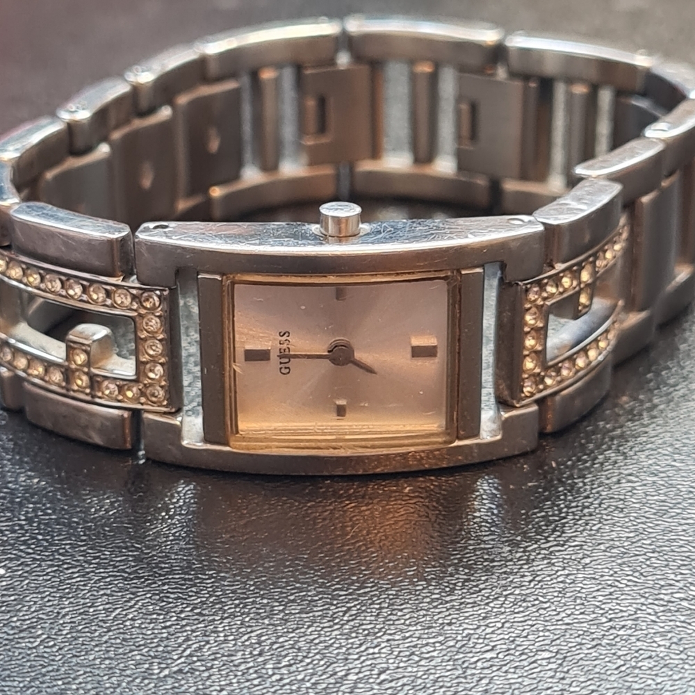 🌟HOST PICK 🌟GUESS G-Lite Silver Dial Ladies Crystal Bangle Watch - Picture 7 of 9
